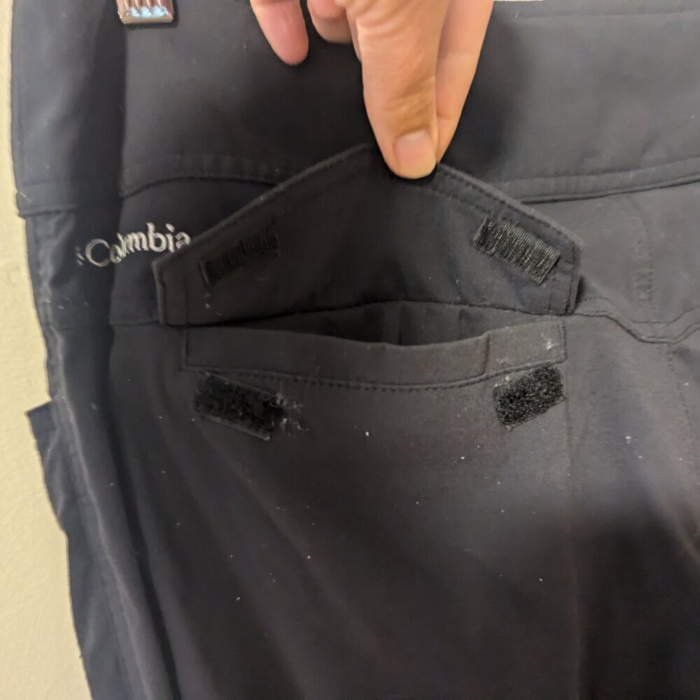 Columbia Pants Omni Shield Convertible Tab Hiking Pants Stretch Size 12‎ Black - Picture 7 of 7